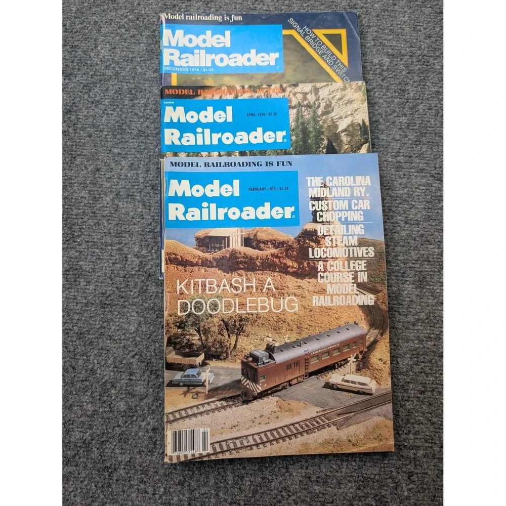 Vintage Model Railroader Kalmbach Lot Of 4 Blue Illustrated Magazines Issues‎